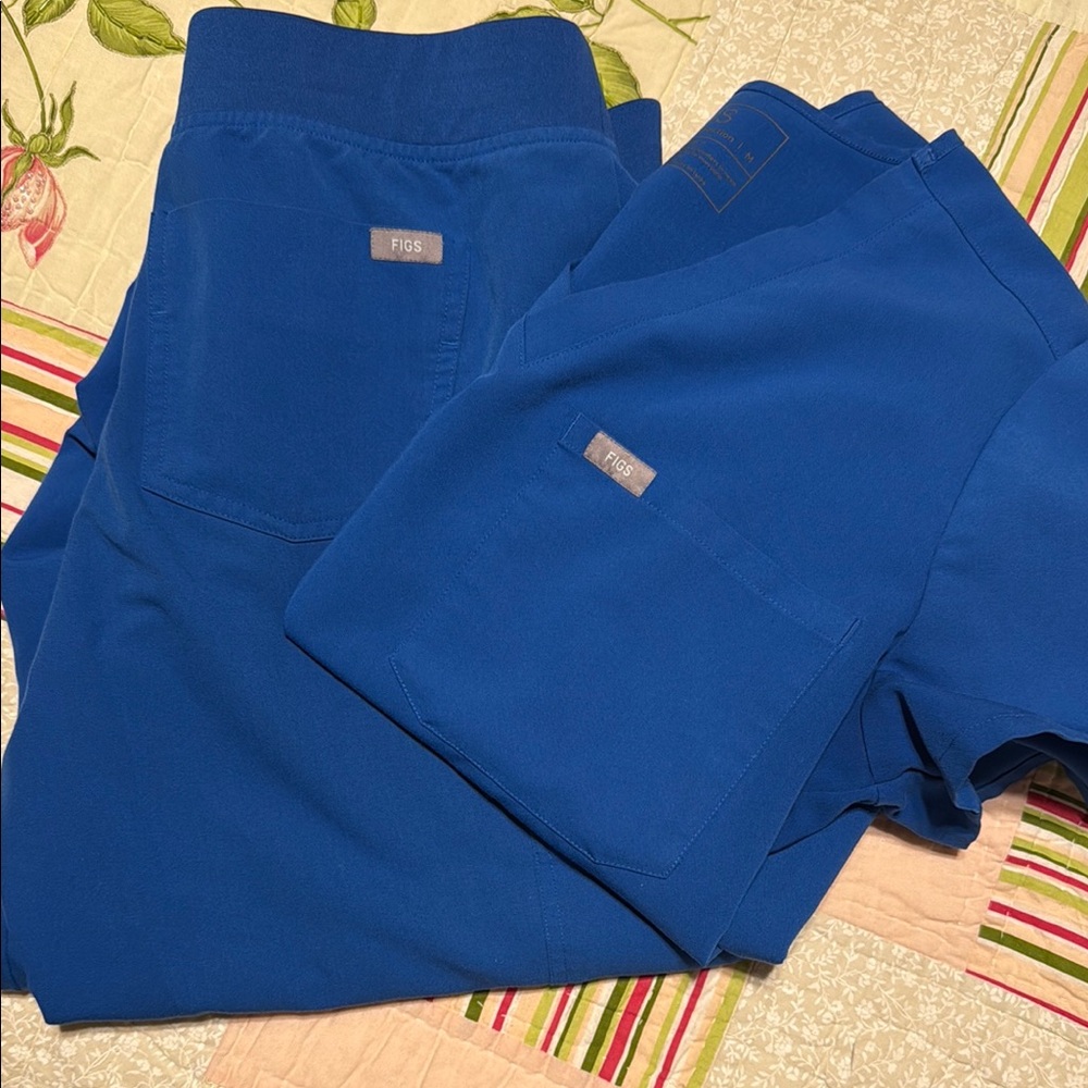 Figs Blue Scrub Set